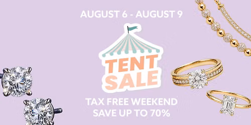 Tax Free Weekend: Up to 70% Off at the Diamond & Jewelry Tent Sale