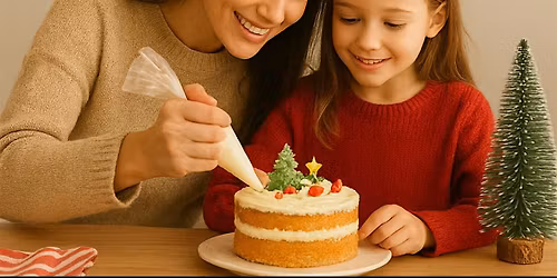 MOM & ME CHRISTMAS CAKE DECORATING