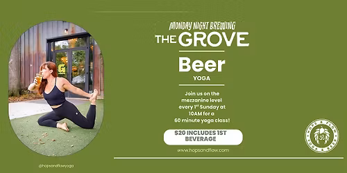 Hops & Flow Beer Yoga at Monday Night Brewing's The Grove