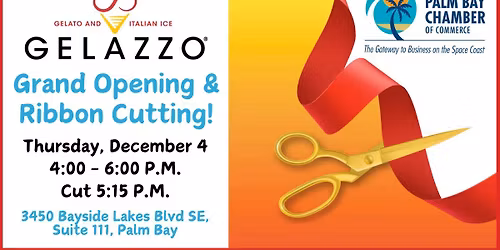 Gelazzo Gelato and Italian Ice Grand Opening & Ribbon Cutting!