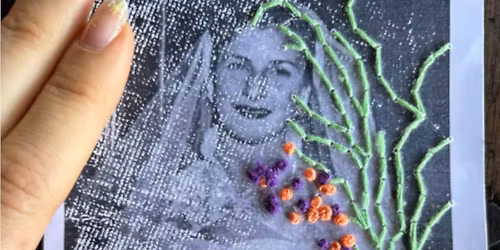 ThreaDNA: personal archive pictures embroidery x collaging