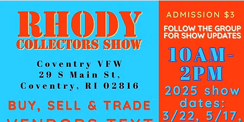 December 6th 2025 Rhody Collectors show 