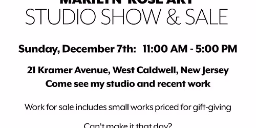 Marilyn Rose Open Studio