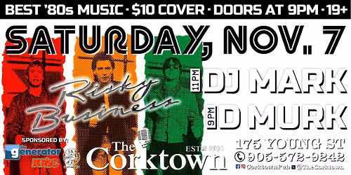 Risky Business '80s Night - Saturday,  November 7, 2026