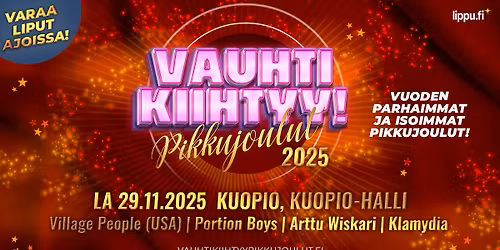 Vauhti Kiihtyy! Pikkujoulut 2025 - Kuopio 29.11.2025