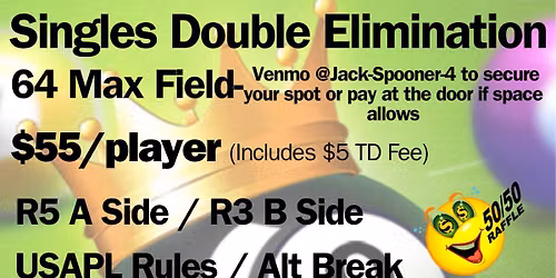 Spooner 8 ball tournament