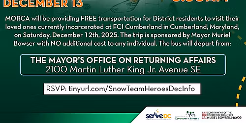 MORCA presents: Family Reunification Visit to FCI Cumberland