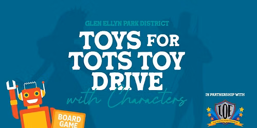 Toys for Tots Toy Drive with Characters
