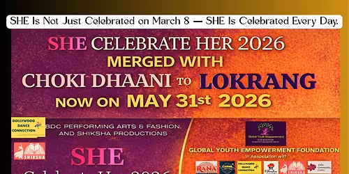 SHE \u2013 Celebrate Her 2026- International Women\u2019s Day Soiree