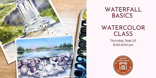 Waterfall Basics in Watercolors