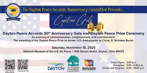 Dayton Peace Accords 30th Anniversary Gala and  Dayton Peace Prize Ceremony