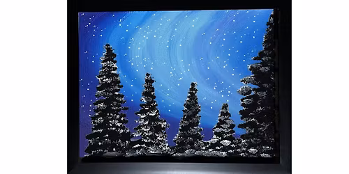 Northern Lights Aurora Borealis Painting on Frame Paint Art Sip Class