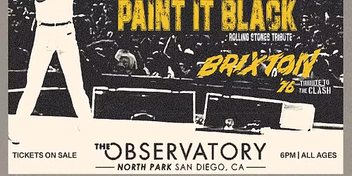Paint It Black at Observatory North Park for a Food Drive Fundraiser, Friday, Nov. 28th 7pm!
