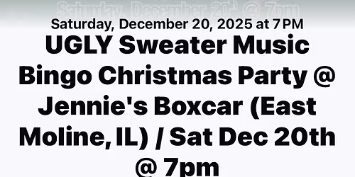 Ugly Sweater Music Bingo