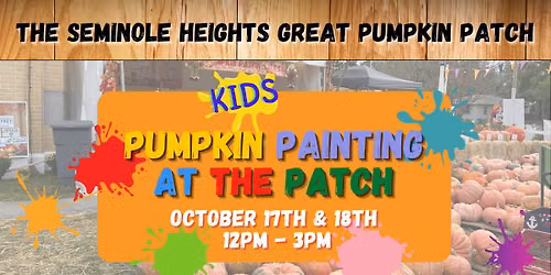Kids Pumpkin Painting at the Patch