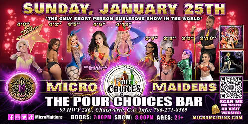 GA, Eton - Micro Maidens: Dwarf Dancers @ The Pour Choices Bar