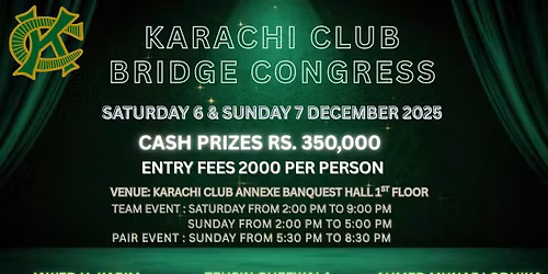 Karachi Club Bridge Congreaa 2026