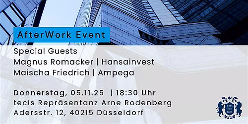 tecis AfterWork | Special Guest: Magnus Romacker & Maischa Friedrich