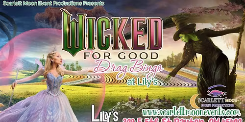 Wicked for Good Drag Bingo