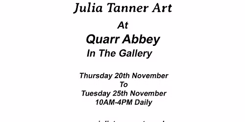 Solo exhibition at Quarr Abbey