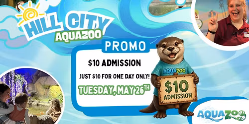 $10 Admission at AquaZoo - Tuesday, May 26
