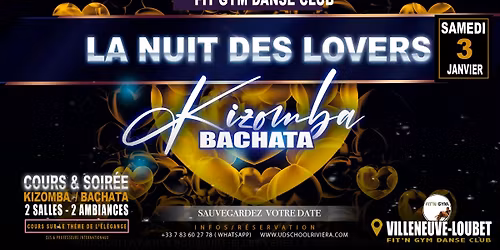 HAPPY NEW YEAR \ud83e\udd73 Cours et soir\u00e9e des lovers - Kizomba \/ Bachata