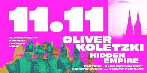 11.11. in Odonien - Outdoor&Indoor Rave I Oliver Koletzki, Hidden Empire \u2764\ufe0f