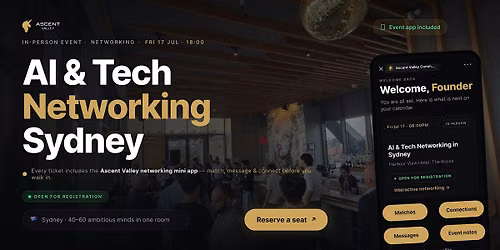 AI & Tech Networking Event in Sydney by Ascent Valley