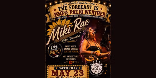 \ud83c\udf3a Miki Rae LIVE on the Patio | Electric Ukulele Nights