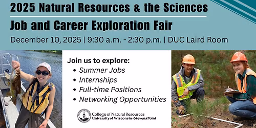Natural Resources & the Sciences Job and Career Exploration Fair
