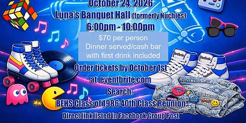 BEHS Class of 1986 40th Class Reunion
