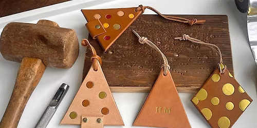 Personalised Leather Tree Decorations