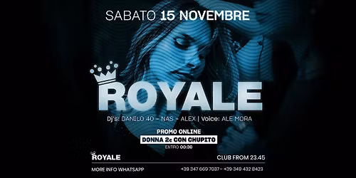 SATURDAY ROYALE | 15.11.25 | Estoril Club @Genova