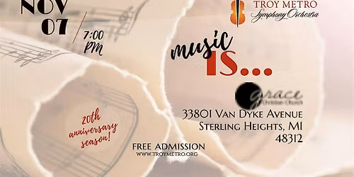 Troy Metro Symphony Orchestra Anniversary Concert in Sterling Heights