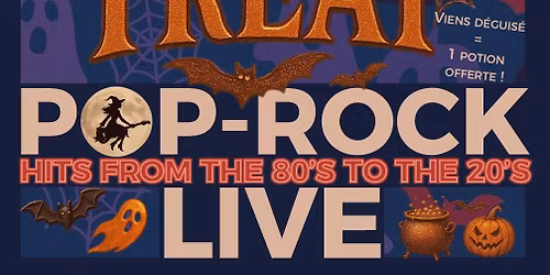 ROCK OR TREAT - Concert Pop-Rock \u2013 Vendredi 31\/10 - Les 3 Brasseurs Antibes