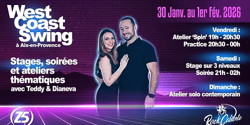 Stages, Ateliers & Soir\u00e9es West Coast Swing avec Teddy & Dianeva