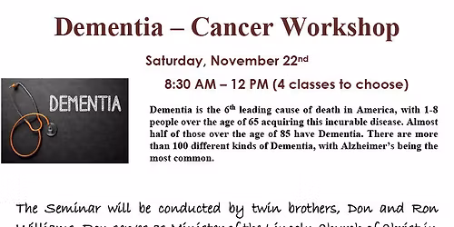 Dementia - Cancer Workshop