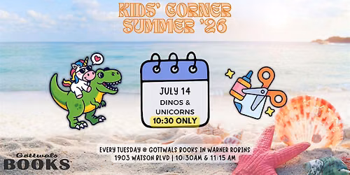 Kids' Corner at Gottwals Books: Dinosaurs & Unicorns