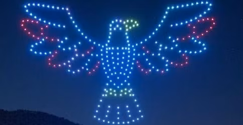 Drone Show at Dusk