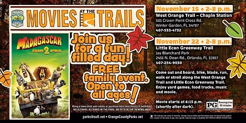 Movie At The Trails - Chapin Station & Blanchard Park