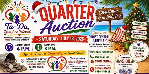 TaDa You Are Blessed Christmas in July Quarter Auction