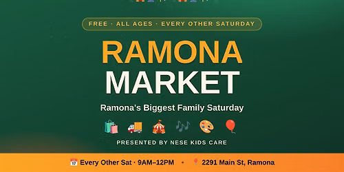 FREE Family Fun Day - Ramona's community market