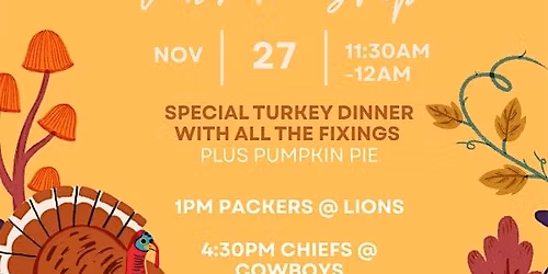Celebrate Thanksgiving with Turkey & Football!