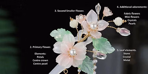 Chinese Hanfu Hairsticks making. Hairpin accessories Fashion Asian earrings