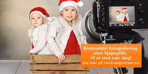 Kostnadsfri barnefotografering p\u00e5 Rykkinn Senter uten kj\u00f8peplikt!
