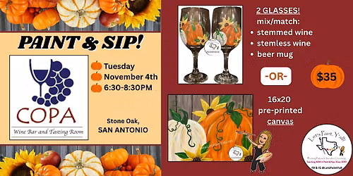 PAINT & SIP - Copa Wine Bar (Stone Oak, SA)