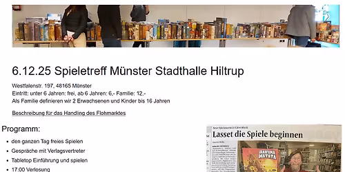 Spielemesse M\u00fcnster Hiltrup