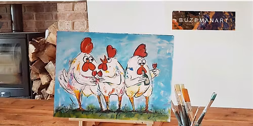 \u2018Tipsy Chicks\u2019 painting @ the farm with animal encounter @Mcneils Mill