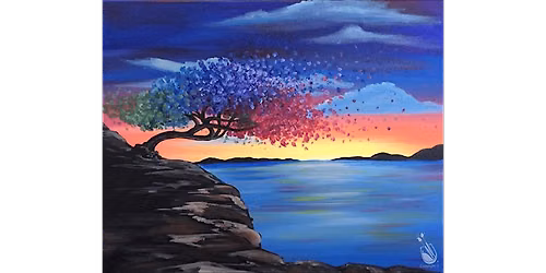 Rainbow Cliffside Tree - Paint and Sip in San Antonio | Classpop!\u2122