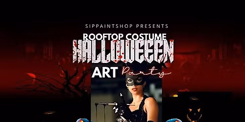 Rooftop Halloween Sip and Paint costume party